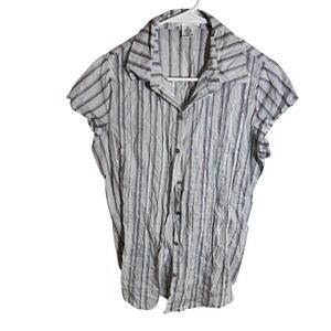 Love Potion Women's Striped Button Down Shirt XL 100 Cotton